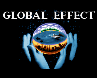 Global Effect title screen for Amiga CD32
